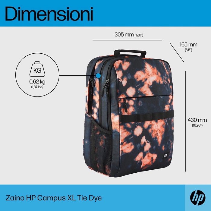Sacoche pour Portable HP Mochila HP Campus XL con teñido anudado