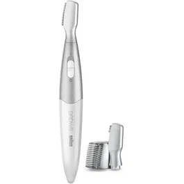Braun FG1106 Mini-Tondeuse de Précision pour Sourcils et Visage - 1 Vitesse - Alimentation Pile - Gris/Blanc