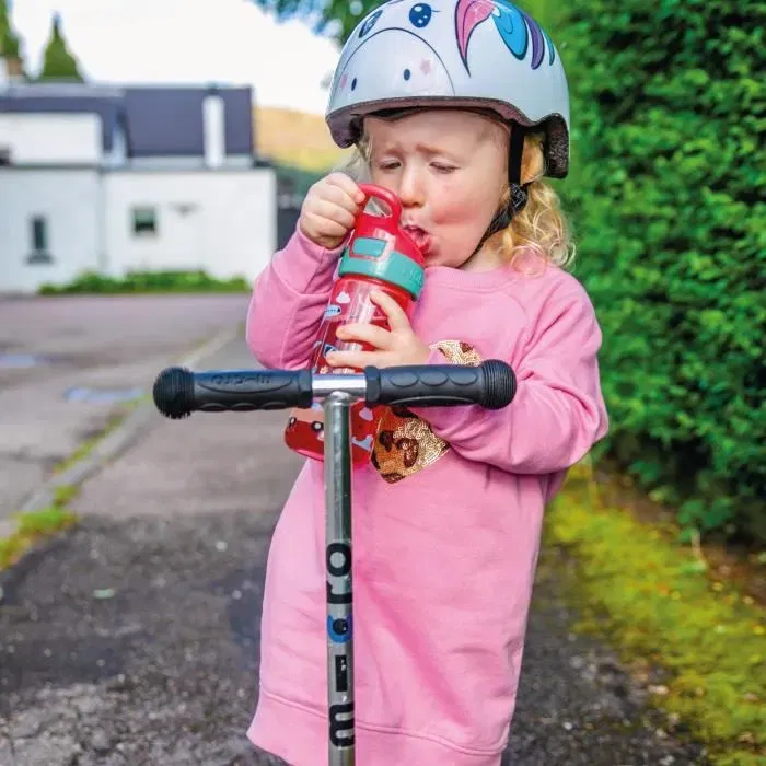 Nuby Super Quench - Lot de 2 gourdes isothermes pour enfants - Bec souple anti-fuite - Capacité 540 ml - Design rose