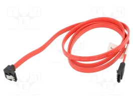 LANBERG Câble SATA 1m avec prise angulaire rouge