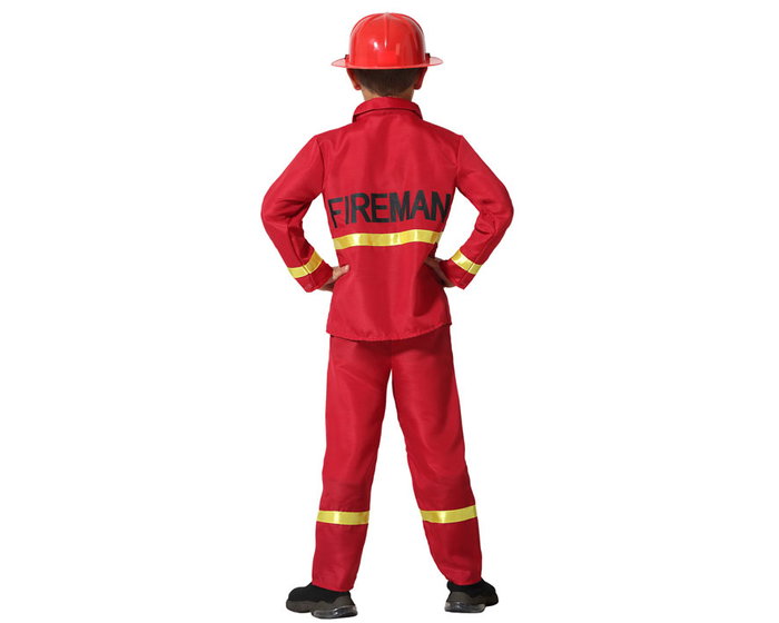 Déguisement de pompier pour enfant rouge