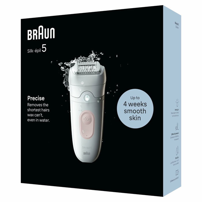 Braun Silk-épil 5-000 Épilateur électrique sans fil Étanche 2 vitesses Rose et Blanc Braun Silk-épil 5-000 Épilateur électrique sans fil Étanche 2 vitesses Rose et Blanc