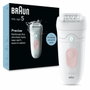 Braun Silk-épil 5-000 Épilateur électrique sans fil Étanche 2 vitesses Rose et Blanc