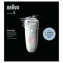Braun Silk-épil 5-000 Épilateur électrique sans fil Étanche 2 vitesses Rose et Blanc