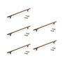 Emuca Lot de 5 poignées pour meubles Riad, L232mm, entraxe 192mm, Aluminium, Bronze