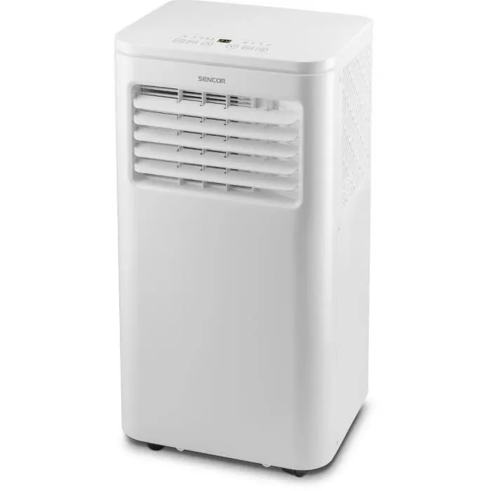 Sencor SAC MT7048C - Climatiseur mobile, 7000 BTU, puissance pour 26 m², classe énergétique A, avec télécommande et mode sommeil