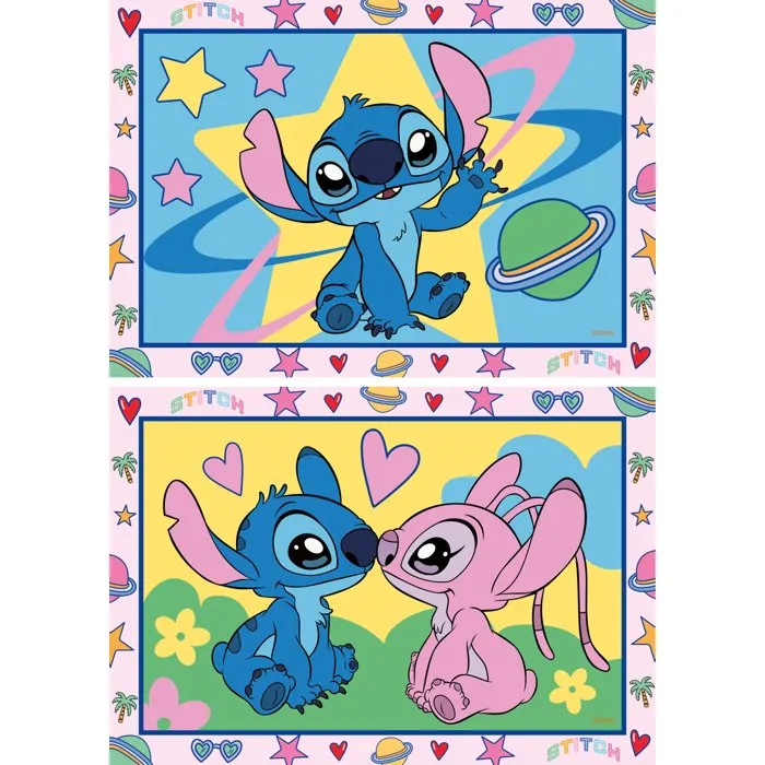 Ravensburger CreArt Junior - Peinture par numéros Stitch - Kit artistique avec 2 tableaux, peintures et pinceau - À partir de 5 ans - Réf. 12023214
