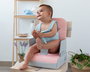KioKids - Trona de Viaje pour Bébé, Chaise Haute de Voyage Pliable et Portable avec Harnais, Design Lapin Rose, Collection Dolci Amici