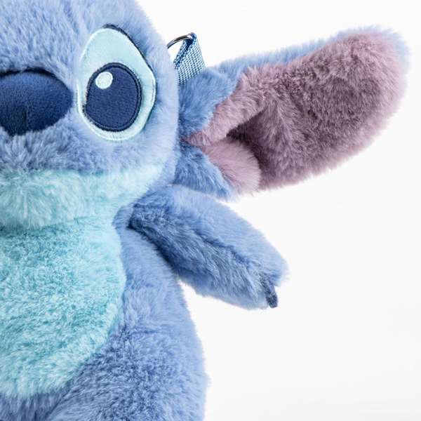 Cerdá - Sac à dos peluche Stitch 16 x 28 x 11 cm - Bleu - À partir de 3 ans