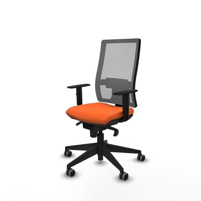 PIQUERAS Y CRESPO Chaise de bureau Horna Orange et Gris avec mécanisme Sincro