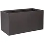 Strata RIVEN TROUGH Pot de fleur rectangulaire - 46.5 cm L x 38.5 cm l x 17.5 cm H - Couleur cendres