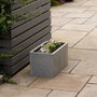 Strata Riven Trough Pot de fleurs rectangulaire - Couleur cendres