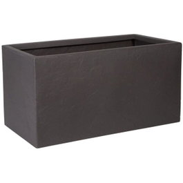 Strata Riven Trough Pot de fleurs rectangulaire - Couleur cendres