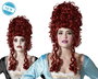 Perruque d'époque rousse avec boucles 260 g - Accessoire de déguisement pour fêtes thématiques, théâtre, Halloween et carnaval