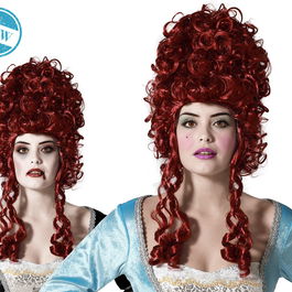 Perruque d'époque rousse avec boucles 260 g - Accessoire de déguisement pour fêtes thématiques, théâtre, Halloween et carnaval