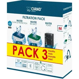 Ciano Cartouches de Filtration de Rechange Taille M pour Aquarium - Pack de 5 Cartouches (3 Mois)