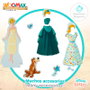 WOOMAX Jeu magnétique en bois Princesses Disney Cendrillon - 30 pièces - À partir de 3 ans