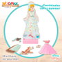 WOOMAX Jeu magnétique en bois Princesses Disney Cendrillon - 30 pièces - À partir de 3 ans