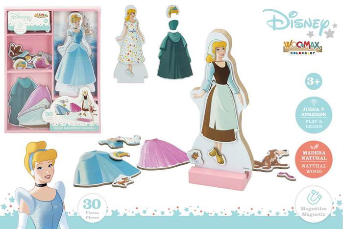 Woomax Jeu magnétique en bois Cendrillon Disney