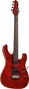 EKO Guitare Électrique Aire 800 Musa Red Flamed Eko, Corps Alisier, Manche Érable Torréfié, 24 Frettes