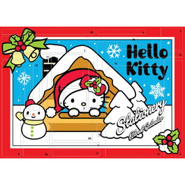 PYRAMID Calendrier de l'Avent Hello Kitty - Papeterie - Calendrier de l'Avent avec 24 cases et surprises - Activités à découper - 35x25x3 cm