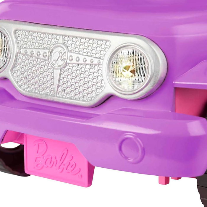 Barbie - Véhicule tout-terrain jeep 4x4 jouet décapotable pour enfants - Modèle GMT46 - Couleur violet et rose avec roues pivotantes - Mattel Barbie - Véhicule tout-terrain jeep 4x4 jouet décapotable pour enfants - Modèle GMT46 - Couleur violet et rose avec roues pivotantes - Mattel