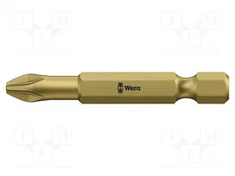 WERA Embout de tournevis Pozidriv® PZ2 TORSION 1/4 pouce 50 mm