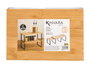 Kinvara Lot de 2 étagères bambou avec pieds 30 x 19.5 cm (Set de 6)