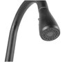Robinet de cuisine bec haut noir avec levier unique, eau chaude/froide, laiton/zinc