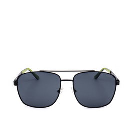 Guess Gafas GF0206 01A 140 mm - Lunettes de soleil homme monture métallique rectangulaire UV400