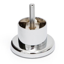 Q&Q Paola - Pied de meuble métallique M8 chromé, hauteur 60 mm, pour canapé ou meuble, en métal (fer)