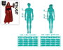 Déguisement Petit Chaperon Rouge avec tunique, ceinture et cape à capuche - Rouge - XL