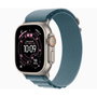 Apple Watch Ultra 3 GPS + Cellular - 49mm - Boîtier Natural Titanium - Bracelet Light Blue Alpine Loop - Large