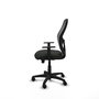 Chaise Alocén Synchrone/Traslack tissu Noir Structure polyamide noire Accoudoir 1D Sans appui-tête Roulettes en nylon 50 mm