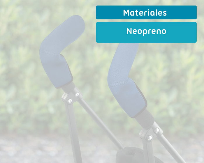 KioKids Protector para manillar de sillita en neopreno azul - Paire de protège-poignées réglables en néoprène pour poussette ou landau
