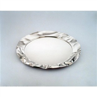 Alessi - Bandeau rond en acier inoxydable 18/10 ø 44 cm, design de Lluís Clotet - Plateau de service pour cuisine et réception