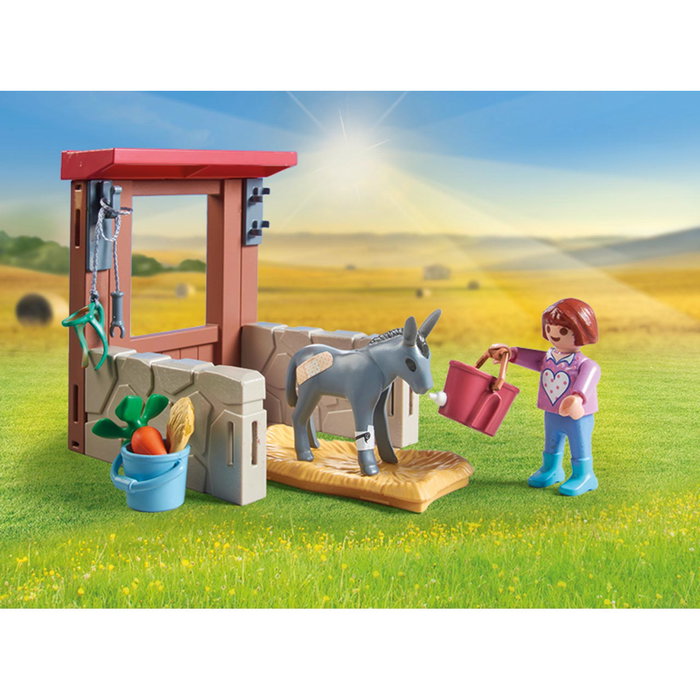 Playmobil 71471 Vétérinaire avec animaux de la ferme, 55 pièces