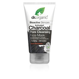 Dr. Organic Masque Visage au Charbon Actif 125 ml - Purifiant, Régulateur de Sébum et Anti-Imperfections