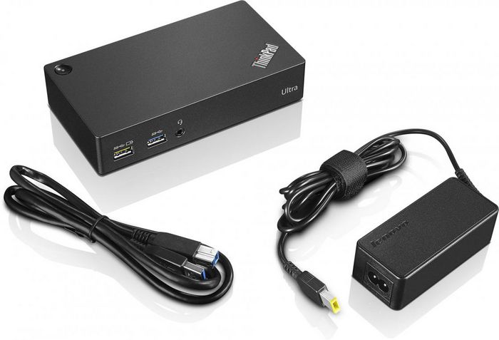Lenovo ThinkPad USB 3.0 Ultra Dock - Station d'accueil USB universelle pour PC, 2 écrans 4K/2K, Gigabit Ethernet, ports USB, charge