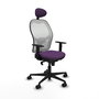 Piqueras y Crespo Chaise de Bureau Jorquera avec Appui-tête, Violet et Blanc