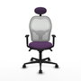 Piqueras y Crespo Chaise de Bureau Jorquera avec Appui-tête, Violet et Blanc