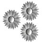 BigBuy Home Miroir mural Argenté 26 x 1,5 x 26 cm (3 Unités)