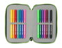 Real Betis Balompié Plumier double étanche 28 pièces 12,5x19,5x4 cm pour enfants - Jeu en espagnol