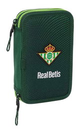 Real Betis Balompié Plumier double étanche 28 pièces 12,5x19,5x4 cm pour enfants - Jeu en espagnol