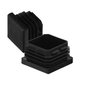 WOLFPACK LINEA PROFESIONAL Embouts de protection plastique carrés 40x40 mm, Noir, 100 unités
