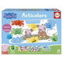 Educa Acticolors - Jeu éducatif Peppa Pig - Empilement de jetons colorés et formes