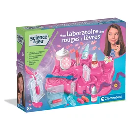 CLEMENTONI - Mon laboratoire des rouges à lèvres - Coffret scientifique pour créer des rouges à lèvres personnalisés brillants et parfumés