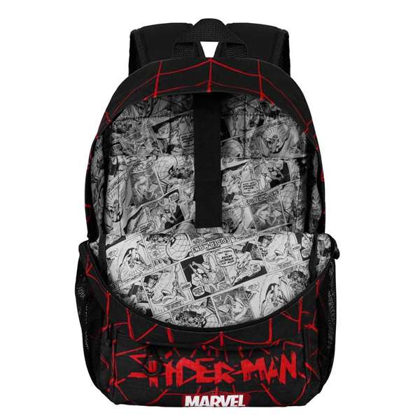 Karactermania Sac à dos urbain léger Spiderman pour enfants, avec compartiment, poches et sangles ajustables, dimensions 44 x 31 x 18 cm