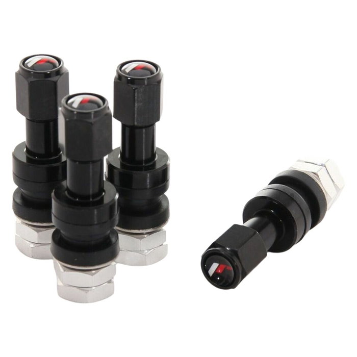 Japan Racing Ensemble de valves en aluminium V2 - Noir + Logo