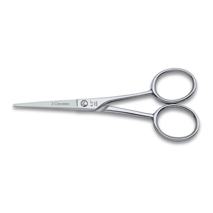 Tres Claveles Ciseaux à Moustache Droite en Acier Inoxydable 4,5 pouces Tres Claveles Ciseaux à Moustache Droite en Acier Inoxydable 4,5 pouces